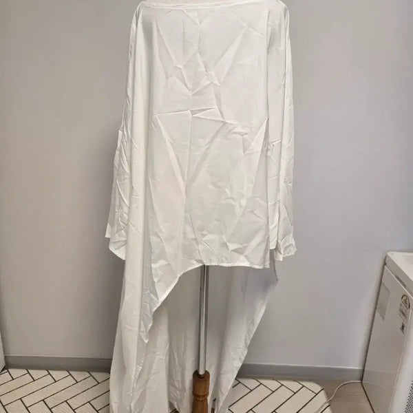 [BUNJANG] 4XL White Asymmetrical Long Blouse / (4XL)새상품 화이트 언발란스 롱 블라우스