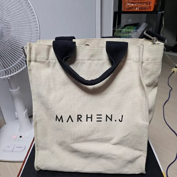 [BUNJANG] MARHEN.J Canvas Tote Bag Ivory / 마르헨제이 캔버스 토트백 아이보리 상태좋음