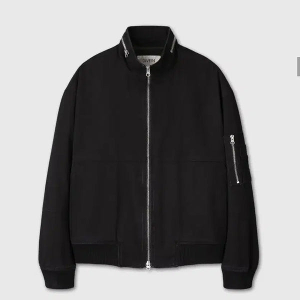 [BUNJANG] Dive In Neck Zip MA-1 Jacket Black Size 1 / 다이브인 넥 집업 neck zip ma-1 자켓 블랙 1