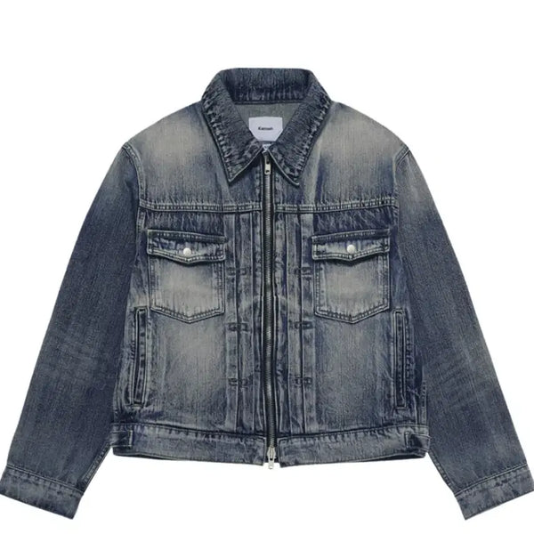 [BUNJANG] Kamien Crop Trucker Jacket Oasis Blue / [3] 카미엔 크롭 트러커 자켓 오아시스 블루