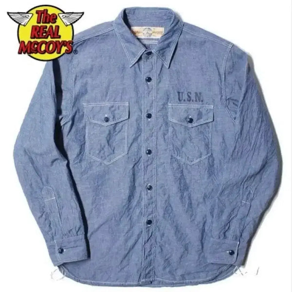 [BUNJANG] Real McCoy Chambray Shirt Size 17 / 리얼맥코이 샴브레이셔츠 17사이즈