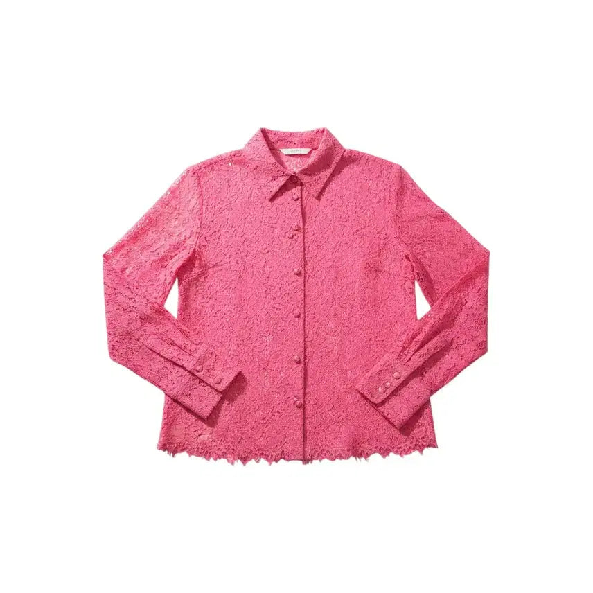 [BUNJANG] Jigott Punching Lace Blouse / 여성55/ 지고트 펀칭 레이스 블라우스 10-103