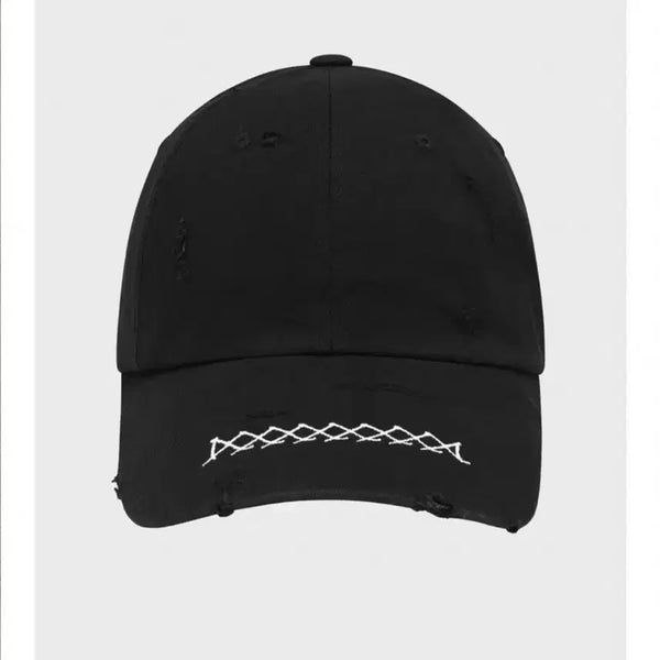 [BUNJANG] Junne Destroyed Damage Ball Cap Hat / Free ) 준느 junne 초판 디스트로이드 데미지 볼캡 모자