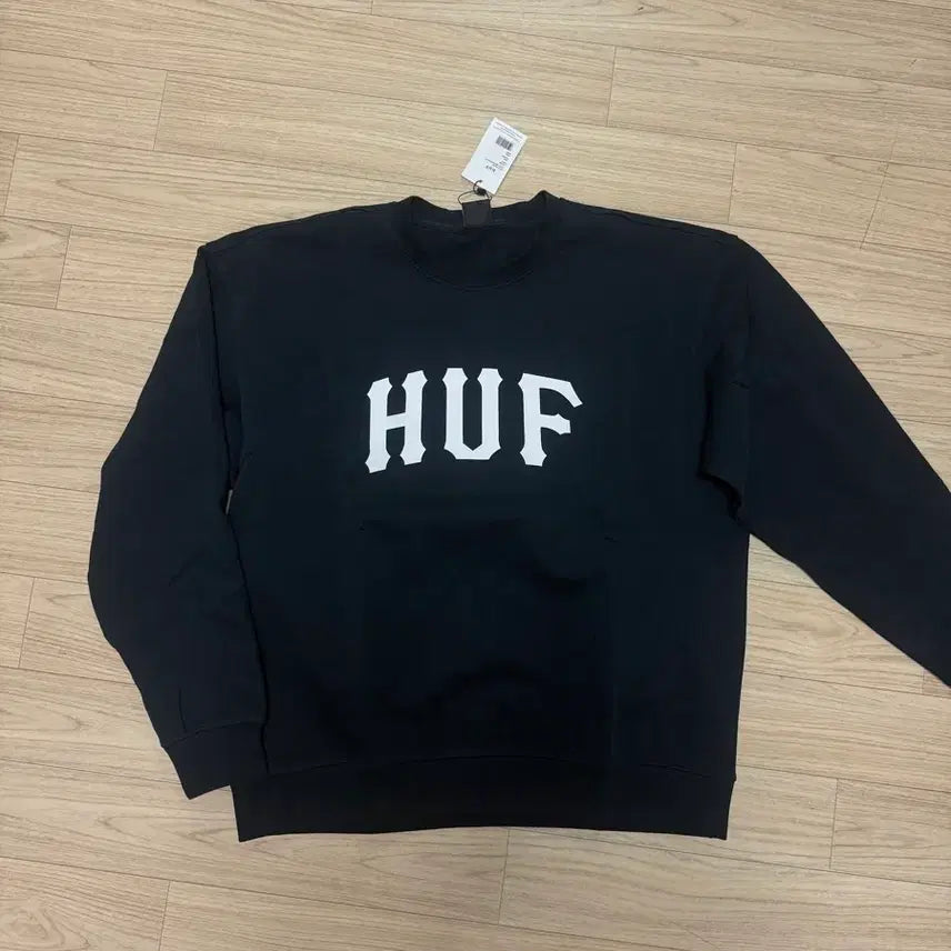 [BUNJANG] HUF Logo Sweatshirt Navy / HUF 맨투맨 네이비