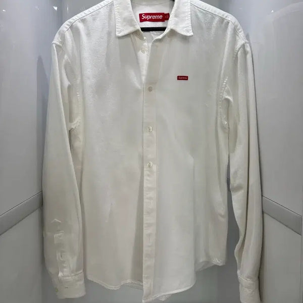[BUNJANG] Supreme White Denim Shirt Small / 슈프림 화이트 데님셔츠 s