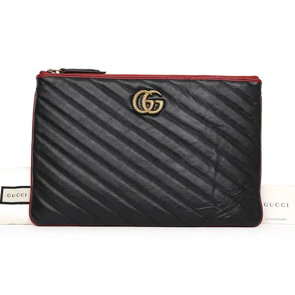 [BUNJANG] Gucci Marmont Matelassé Clutch 573814 / [중고명품] 구찌 마몬트 마틀라세 클러치 573814
