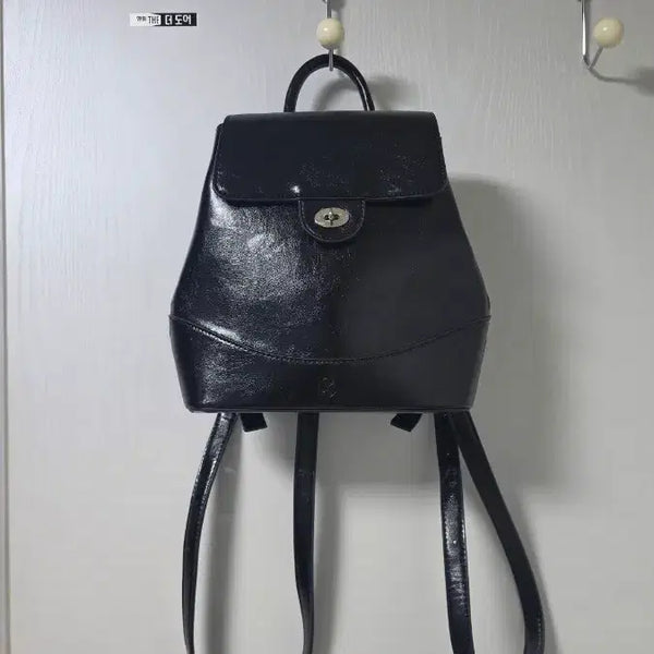 [BUNJANG] Lamynz Sally Mini Backpack Black Leather / 라미네즈 셀리 미니 백팩 블랙