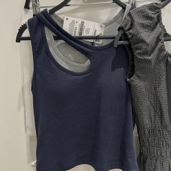 [BUNJANG] Miso Cutout Cap Sleeveless Top / 미쏘 컷아웃 캡나시