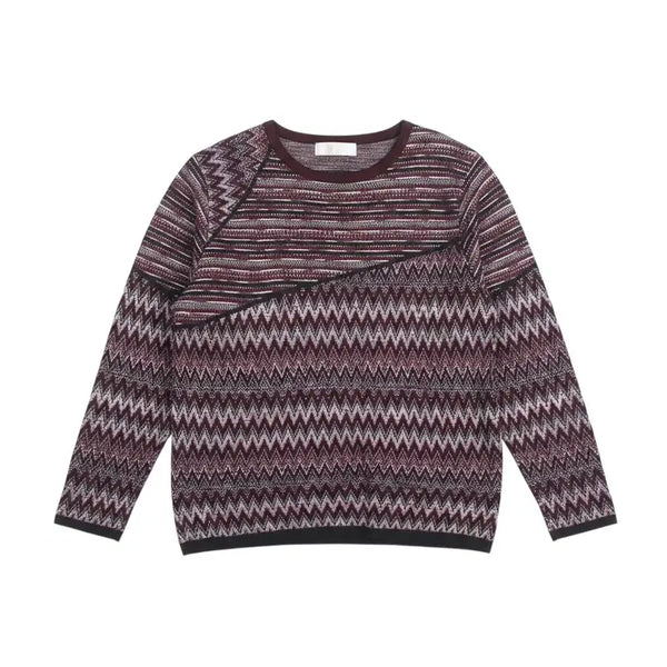 [BUNJANG] Women's Herringbone Round Knit Pullover L / 여성L/ 수입 헤링본 라운드니트PP 10-121