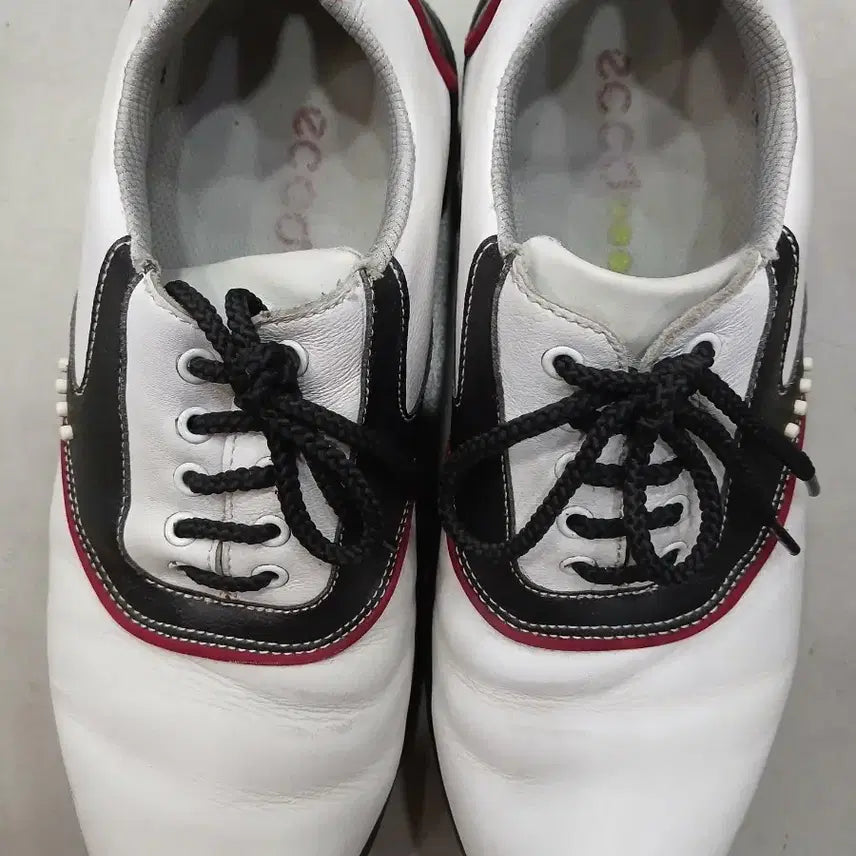 [BUNJANG] Ecco Golf Shoes White/Black/Red Size 255 / 에코 골프화 흰색/검정/빨강 255