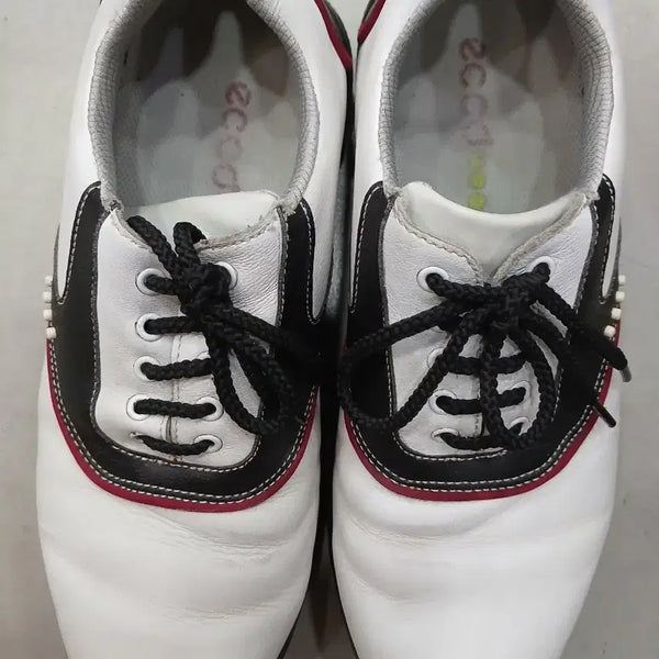 [BUNJANG] Ecco Golf Shoes White/Black/Red Size 255 / 에코 골프화 흰색/검정/빨강 255