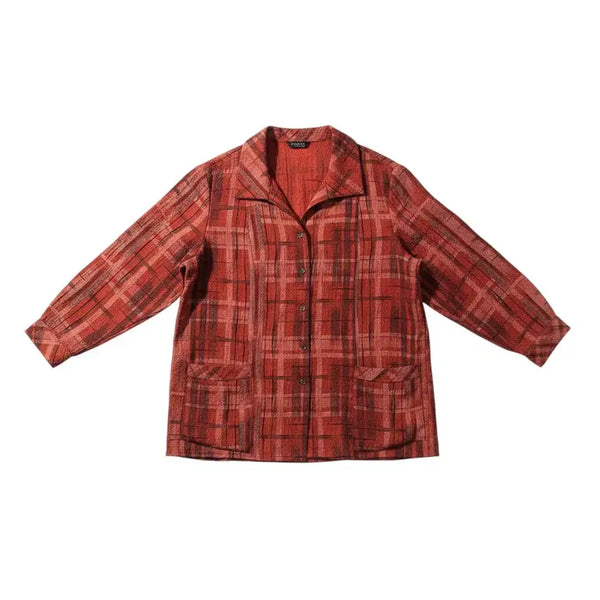 [BUNJANG] Solei Check Pattern Shirt / 여성88/ 쏠레이 체크패턴 셔츠 남방OR 10-122