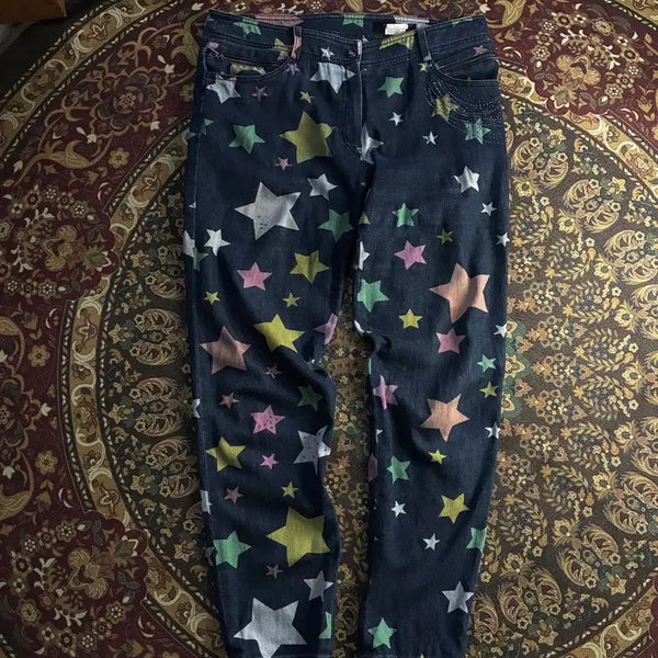 [BUNJANG] Star Point Pattern Denim Pants / 별 포인트 패턴 데님 팬츠