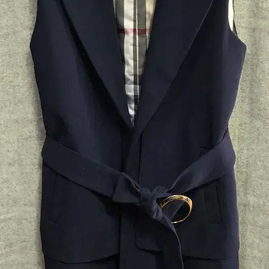 [BUNJANG] Burberry Navy Belted Vest / (66)  버버리 네이비 벨트 베스트