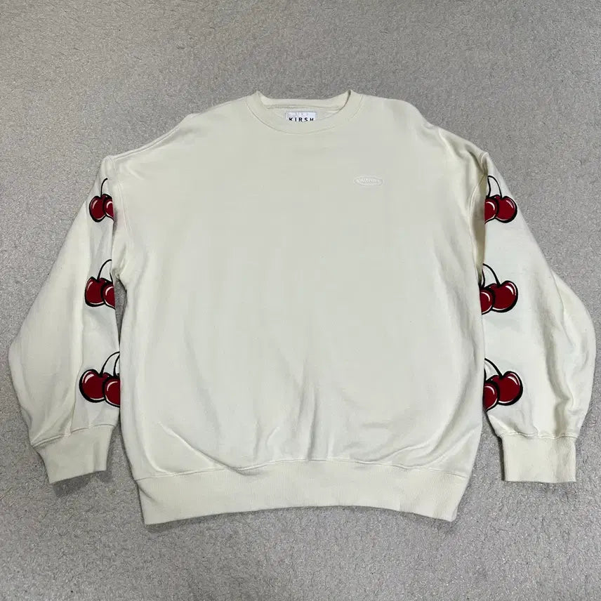 [BUNJANG] Kirsh Cherry Sweatshirt Ivory Size 1 / 키르시 체리 맨투맨 아이보리 기모 1