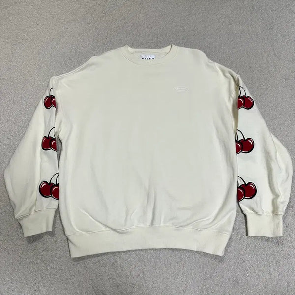 [BUNJANG] Kirsh Cherry Sweatshirt Ivory Size 1 / 키르시 체리 맨투맨 아이보리 기모 1