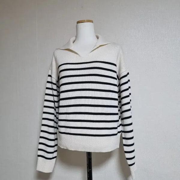 [BUNJANG] Striped Knit Sweater / N105 단가라 니트 스웨터