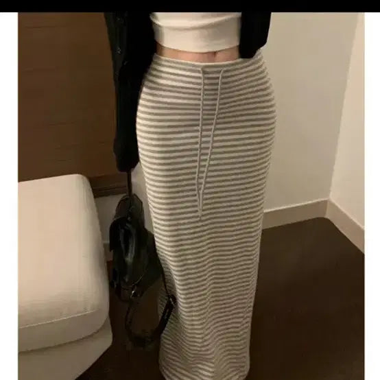 [BUNJANG] Striped Maxi Skirt / 스트라이프 맥시 스커트