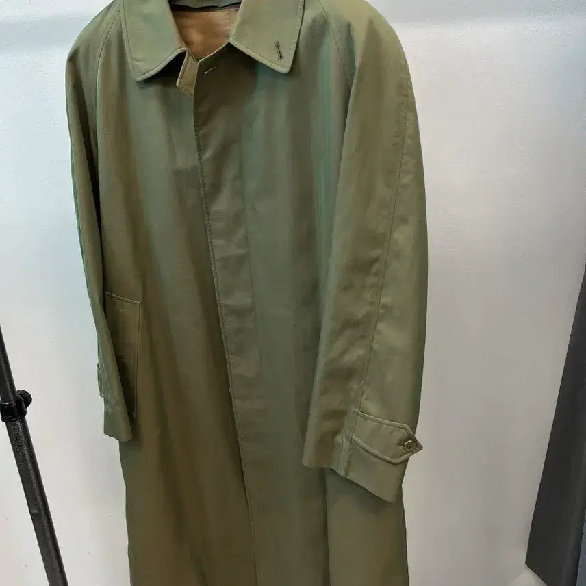 [BUNJANG] Burberry Olive Green Lined Mac Coat / 95-100) 버버리 올리브그린 내피 맥코트