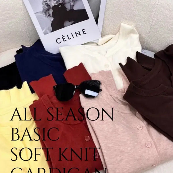 [BUNJANG] Slim Fit Button Knit Cardigan / 슬림핏 단추 니트 가디건