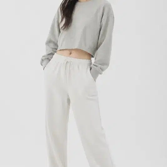 [BUNJANG] Light Gray Women's Sweatshirt FREE / 라이트 그레이 여자 FREE 맨투맨 O3647