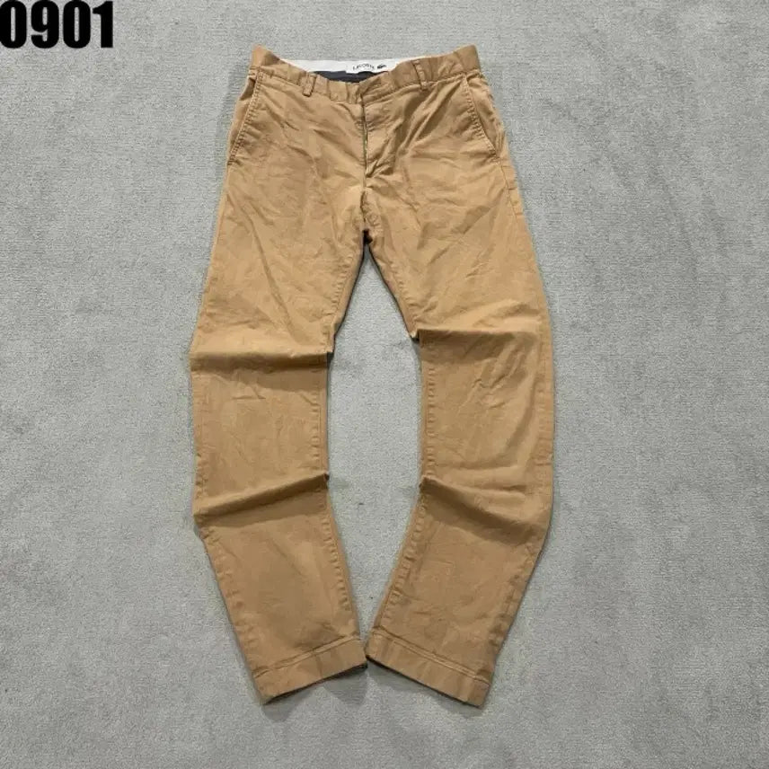 [BUNJANG] Lacoste Beige Cotton Pants XL / 라코스테 베이지 면바지 XL