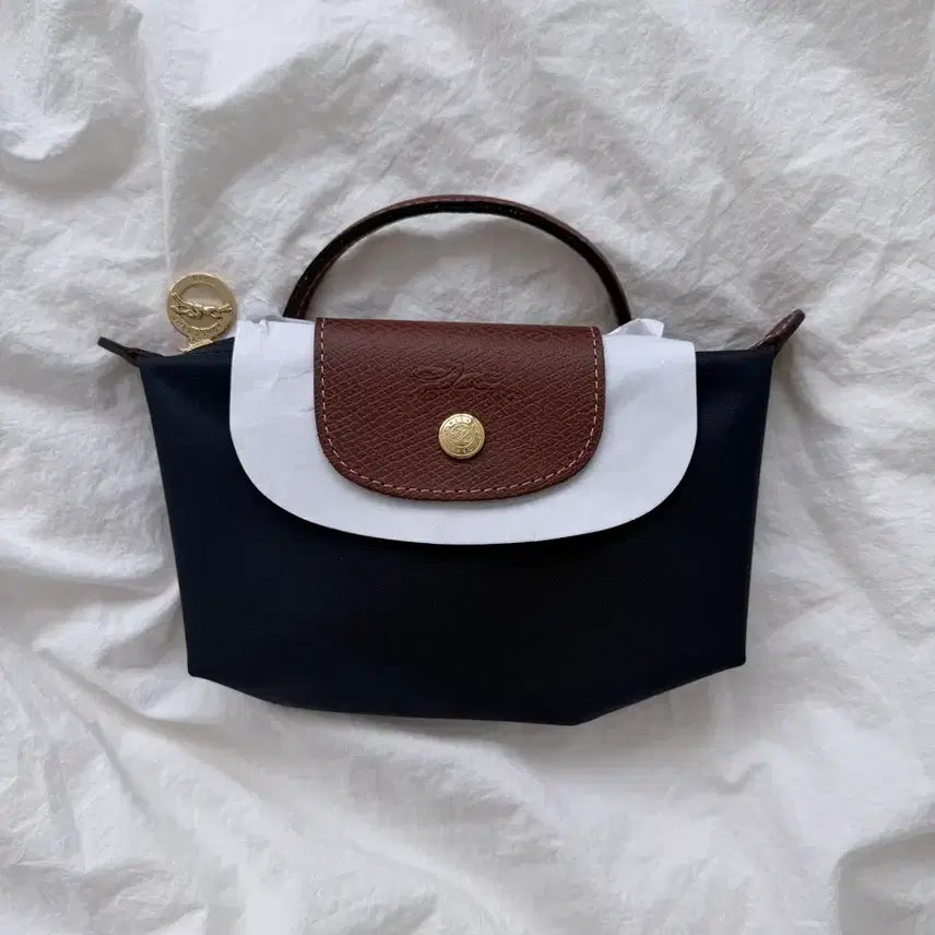 [BUNJANG] Longchamp Le Pliage Original Handle Pouch Navy / 정품 롱샴 르플리아쥬 오리지널 핸들 파우치 네이비