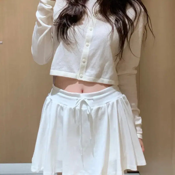 [BUNJANG] Vegetable Soft Tree Skirt White / [택달린 새상품] 베지터블 소프트리 스커트 화이트