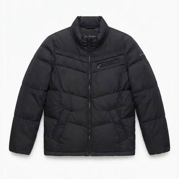 [BUNJANG] Calvin Klein High Neck Padded Jacket Black L / 캘빈클라인 하이넥 블랙 패딩 L