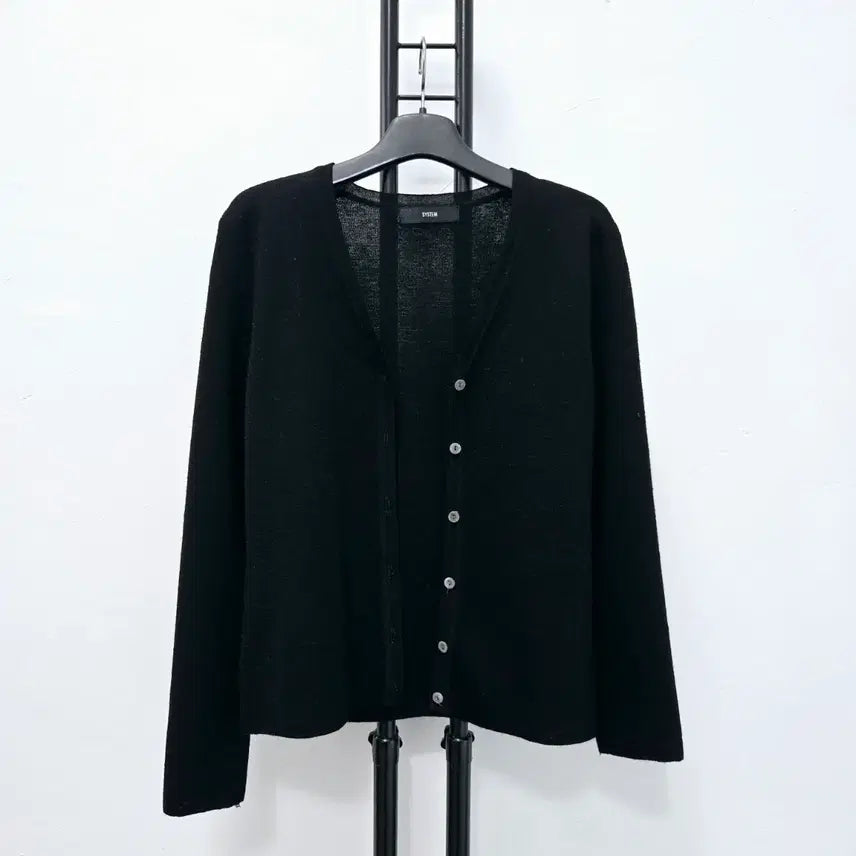 [BUNJANG] System 100% Wool Black Cardigan / 정품 시스템 SYSTEM 모 100% 블랙 가디건
