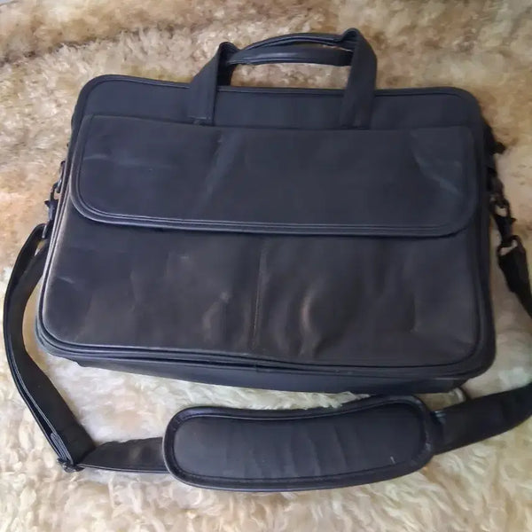 [BUNJANG] Men's Leather Briefcase Bag Black / 남성 서류가죽 가방 블랙