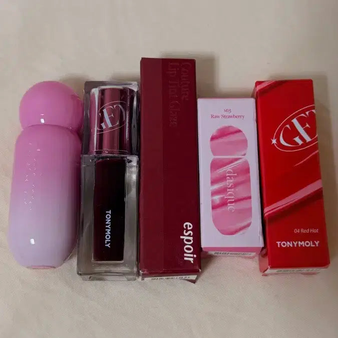[BUNJANG] Assorted 5-Piece Lip Tint Set (Unused) / 립틴트 5개 (미사용)