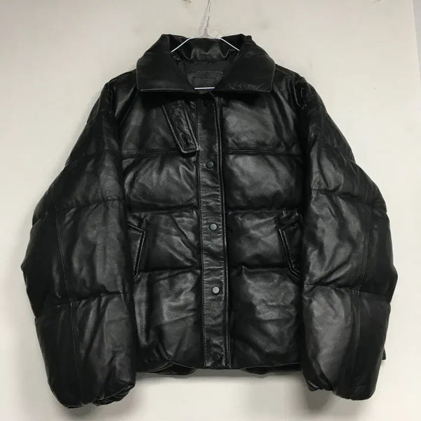 [BUNJANG] ROBO Lambskin Goose Down Padded Jacket / 23 ROBO 로보 양가죽 구스 패딩 66