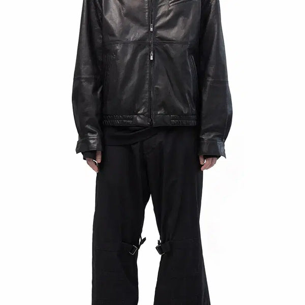 [BUNJANG] Hatching Room Stitch Volume Leather Jacket / 3) 해칭룸 스티치 볼륨 레더 자켓
