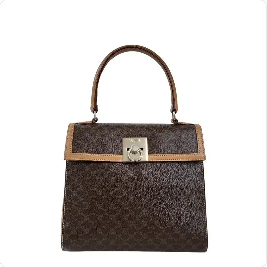 [BUNJANG] Celine Macadam Ring Lock Top Handle Bag / 정품 셀린느 마카담 링 락 탑핸들백(Celine Macadam Ring Lock Top Handle Bag)
