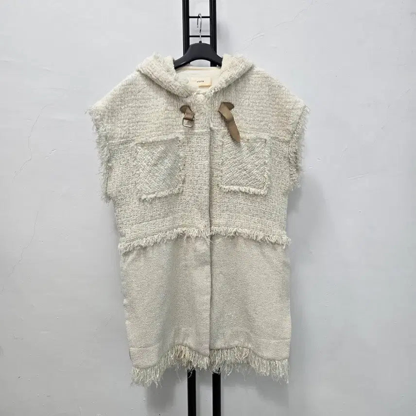 [BUNJANG] System Tweed Hooded Vest / 정품 시스템 SYSTEM 트위드 후드 베스트