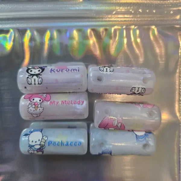 [BUNJANG] Character Rod Beads (2-Hole) / 캐릭터막대비즈