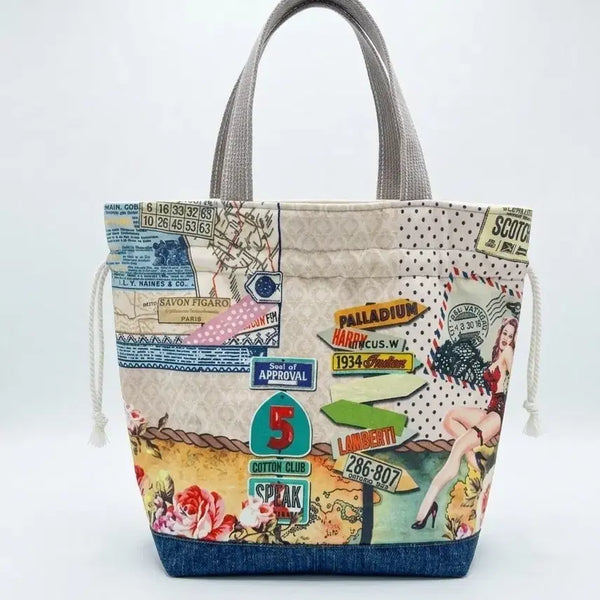 [BUNJANG] Vintage Linen String Bag / 빈티지린넨 스트링백