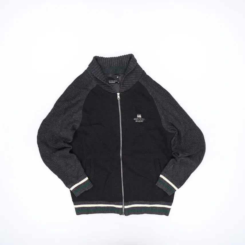 [BUNJANG] Basquiat Windproof Knit Zip-Up Jacket / 100 장미쉘바스키아 방풍 니트집업  0910H