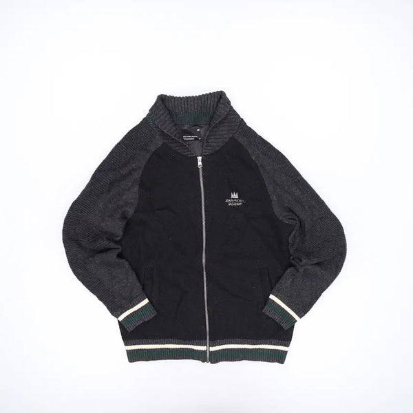 [BUNJANG] Basquiat Windproof Knit Zip-Up Jacket / 100 장미쉘바스키아 방풍 니트집업  0910H