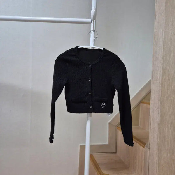 [BUNJANG] Black Cropped Cardigan / 블랙 크롭 가디건