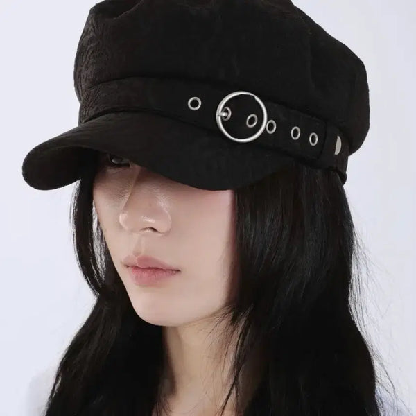 [BUNJANG] Running High Lace Sailor Cap with Buckle / (새상품)러닝하이 레이스 마도로스 캡 버클 모자 스컬프터블랙업코이세이오