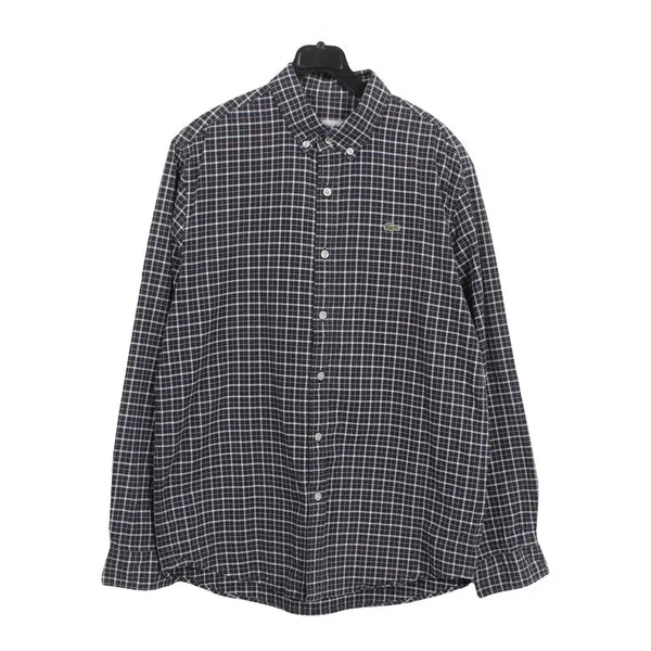 [BUNJANG] Lacoste Men's Distressed Button-Up Shirt / B157 LACOSTE 셔츠 95 남 아지구제