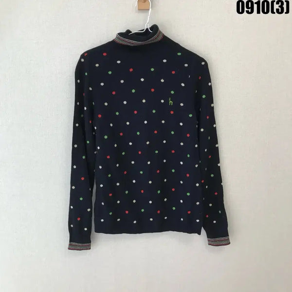 [BUNJANG] Hazzys Polneck Dot Knit XS / 헤지스 폴로넥 도트 니트 XS