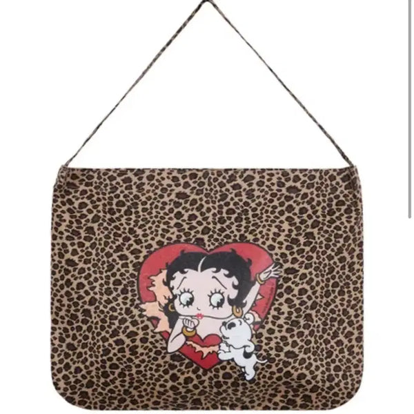 [BUNJANG] Betty Boop Leopard Shoulder Bag / 베티붑 레오파드 숄더백 새상품