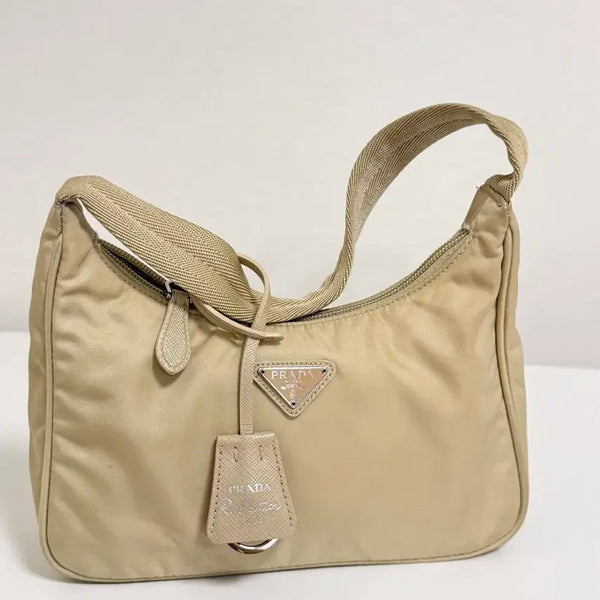[BUNJANG] Prada Nylon Shoulder Bag Beige / 프라다 나일론 숄더백 베이지