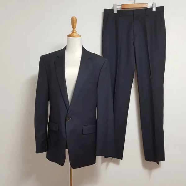 [BUNJANG] Men's Navy Suit Set Size 95 / 6972/BON 남 95사이즈 네이비정장세트/내옷방