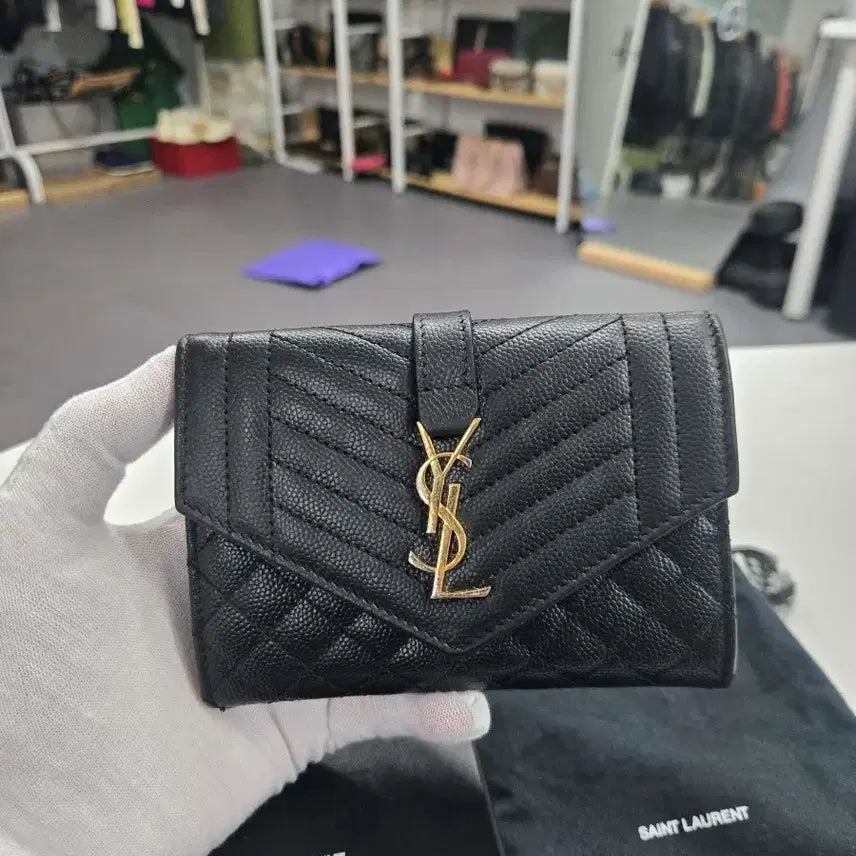 [BUNJANG] Saint Laurent Envelope Mix Bifold Wallet / [정품] 입생로랑 엔벨로프 믹스 반지갑