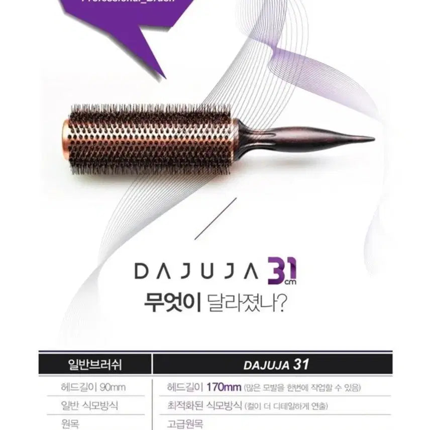 [BUNJANG] Limousine Large Roll Brush, 31cm No. 10 / 리무진 대왕롤빗 뿌리 볼륨 중단발 레이어드 펌 굵은 돈모 브러쉬 31cm 10호 (마지막가격내림)