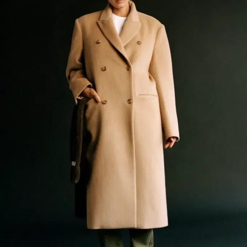 [BUNJANG] Parktoo Classic Double Coat Camel / 파크투 - classic double coat 파크투 코트